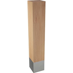 Brown Wood Products - BW01725001-1 - 5"W x 5"D x 29"H Square Leg with Sleeve
