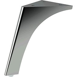 Brown Wood Products - BW01700012CR1 - 4"W x 6"D x 6"H Round Corner Leg, Chrome