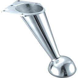 Brown Wood Products - BW01700400CR1 - 2 13/16"W x 5 3/8"D x 4 7/8"H Angled Round Leg, Chrome