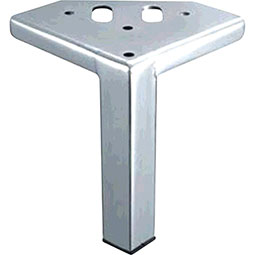 Brown Wood Products - BW01700402CR1 - 4"W x 4"D x 5"H Square Corner Leg, Chrome