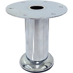 Brown Wood Products - BW01700905CR1 - 3 1/2"W x 3 1/2"D x 4"H Straight Round Leg, Chrome