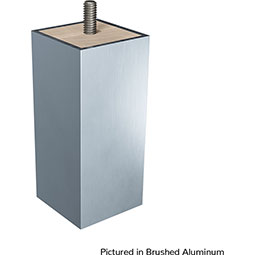 Brown Wood Products - BW01700245-6 - 2"W x 2"D x 4 1/2"H Square Foot with Metal Sleeve and Bolt