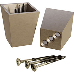 Brown Wood Products - BW01SLPR106-1 - 1 1/2"W x 1 1/2"D x 2"H Small Brass Slipper Cups