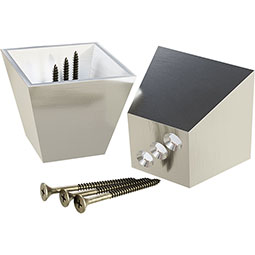 Brown Wood Products - BW01SLPR107-1 - 2 1/4"W x 2 1/4"D x 2"H Large Brass Slipper Cups