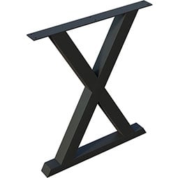 Brown Wood Products - BW01XBS-WR1 - Flat Black X-Base Countertop Support