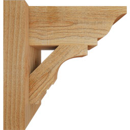Ekena Millwork - OUTBOA01 - Rustic Wood Balboa Traditional Style Wood Outlooker