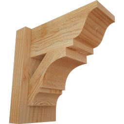 Ekena Millwork - OUTBOA01 - Rustic Wood Balboa Traditional Style Wood Outlooker