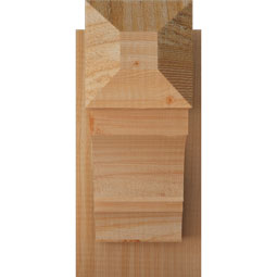 Ekena Millwork - OUTBOA04 - Rustic Wood Balboa Craftsman Style Wood Outlooker
