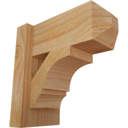 Ekena Millwork - OUTBOA04 - Rustic Wood Balboa Craftsman Style Wood Outlooker