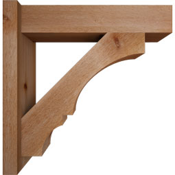 Ekena Millwork - OUTBOA05 - Balboa Block Style Rustic Timber Wood Outlooker