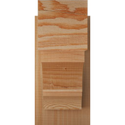 Ekena Millwork - OUTBOA05 - Rustic Wood Balboa Block Style Wood Outlooker