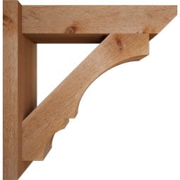 Ekena Millwork - OUTBOA06 - Balboa Slat Style Rustic Timber Wood Outlooker