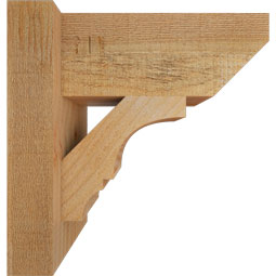 Ekena Millwork - OUTBOA06 - Rustic Wood Balboa Slat Style Wood Outlooker