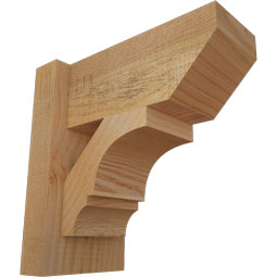 Ekena Millwork - OUTBOA06 - Rustic Wood Balboa Slat Style Wood Outlooker