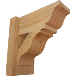 Ekena Millwork - OUTFST01 - Rustic Wood Funston Traditional Style Wood Outlooker