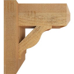 Ekena Millwork - OUTFST04 - Rustic Wood Funston Craftsman Style Wood Outlooker