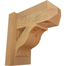 Ekena Millwork - OUTFST04 - Rustic Wood Funston Craftsman Style Wood Outlooker
