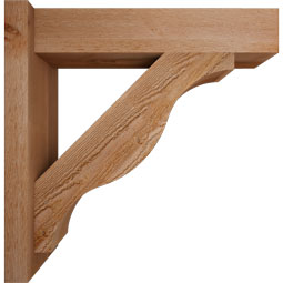 Ekena Millwork - OUTFST05 - Funston Block Style Rustic Timber Wood Outlooker