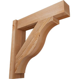 Ekena Millwork - OUTFST05 - Funston Block Style Rustic Timber Wood Outlooker