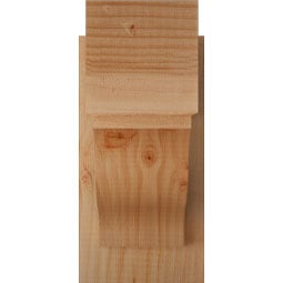Ekena Millwork - OUTFST05 - Rustic Wood Funston Block Style Wood Outlooker