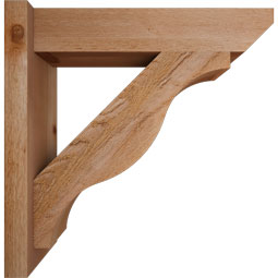 Ekena Millwork - OUTFST06 - Funston Slat Style Rustic Timber Wood Outlooker