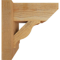 Ekena Millwork - OUTFST06 - Rustic Wood Funston Slat Style Wood Outlooker
