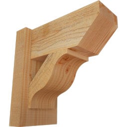 Ekena Millwork - OUTFST06 - Rustic Wood Funston Slat Style Wood Outlooker
