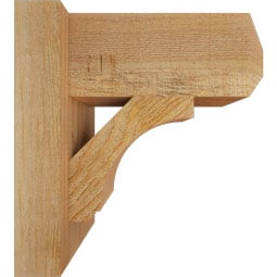 Ekena Millwork - OUTIMP04 - Rustic Wood Imperial Craftsman Style Wood Outlooker