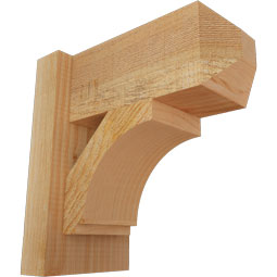 Ekena Millwork - OUTIMP04 - Rustic Wood Imperial Craftsman Style Wood Outlooker