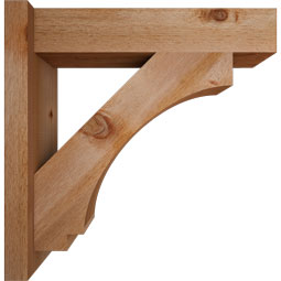 Ekena Millwork - OUTIMP05 - Imperial Block Style Rustic Timber Wood Outlooker