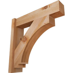 Ekena Millwork - OUTIMP05 - Imperial Block Style Rustic Timber Wood Outlooker