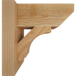 Ekena Millwork - OUTIMP06 - Rustic Wood Imperial Slat Style Wood Outlooker