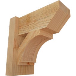 Ekena Millwork - OUTIMP06 - Rustic Wood Imperial Slat Style Wood Outlooker