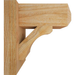 Ekena Millwork - OUTLEC04 - Rustic Wood Legacy Craftsman Style Wood Outlooker