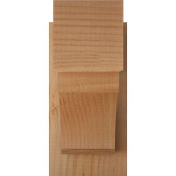Ekena Millwork - OUTLEC05 - Rustic Wood Legacy Block Style Wood Outlooker