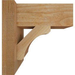 Ekena Millwork - OUTLEC05 - Rustic Wood Legacy Block Style Wood Outlooker