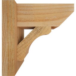 Ekena Millwork - OUTLEC06 - Rustic Wood Legacy Slat Style Wood Outlooker