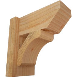 Ekena Millwork - OUTLEC06 - Rustic Wood Legacy Slat Style Wood Outlooker