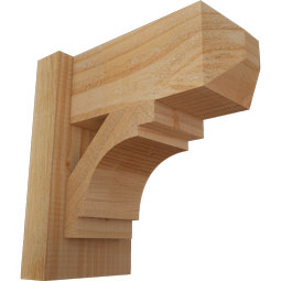 Ekena Millwork - OUTMRC04 - Rustic Wood Merced Craftsman Style Wood Outlooker
