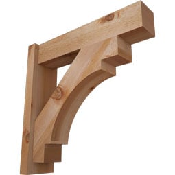 Ekena Millwork - OUTMRC05 - Merced Block Style Rustic Timber Wood Outlooker