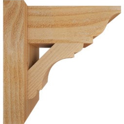 Ekena Millwork - OUTOLY01 - Rustic Wood Olympic Traditional Style Wood Outlooker