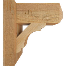 Ekena Millwork - OUTOLY04 - Rustic Wood Olympic Craftsman Style Wood Outlooker