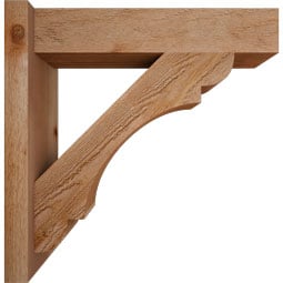 Ekena Millwork - OUTOLY05 - Olympic Block Style Rustic Timber Wood Outlooker