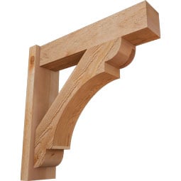 Ekena Millwork - OUTOLY05 - Olympic Block Style Rustic Timber Wood Outlooker