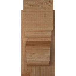 Ekena Millwork - OUTOLY05 - Rustic Wood Olympic Block Style Wood Outlooker