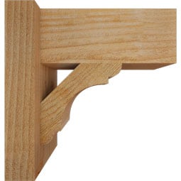 Ekena Millwork - OUTOLY05 - Rustic Wood Olympic Block Style Wood Outlooker