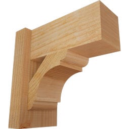 Ekena Millwork - OUTOLY05 - Rustic Wood Olympic Block Style Wood Outlooker