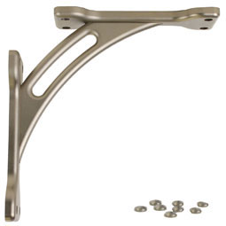 Asigma Designs - COR10X10OR - 2 1/2"W x 10"D x 10"H Orion Satin Nickel Aluminum Bracket (Supports up to 250lbs.)