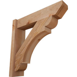 Ekena Millwork - OUTOLY06 - Olympic Slat Style Rustic Timber Wood Outlooker