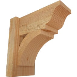 Ekena Millwork - OUTTHR01 - Rustic Wood Thorton Traditional Style Wood Outlooker